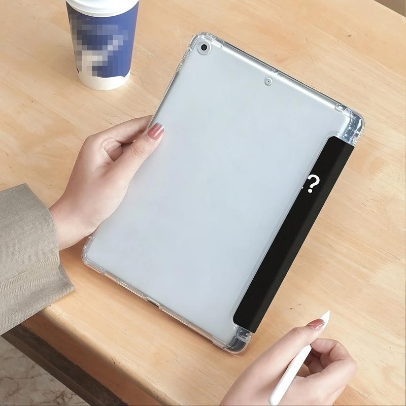 Don't Touch Me Tablet Black Triple Flip Holder Pen Slot Anti-Drop Tablet Case for iPad Air4th/ Air5th (10.9 ") 7/ 8/ 9 th (10.2" 5th Generation/ 6th Generation/ Air1/ Air2 (9.7 "Air3rd (10.5") Pro (11 ") 10th Generation