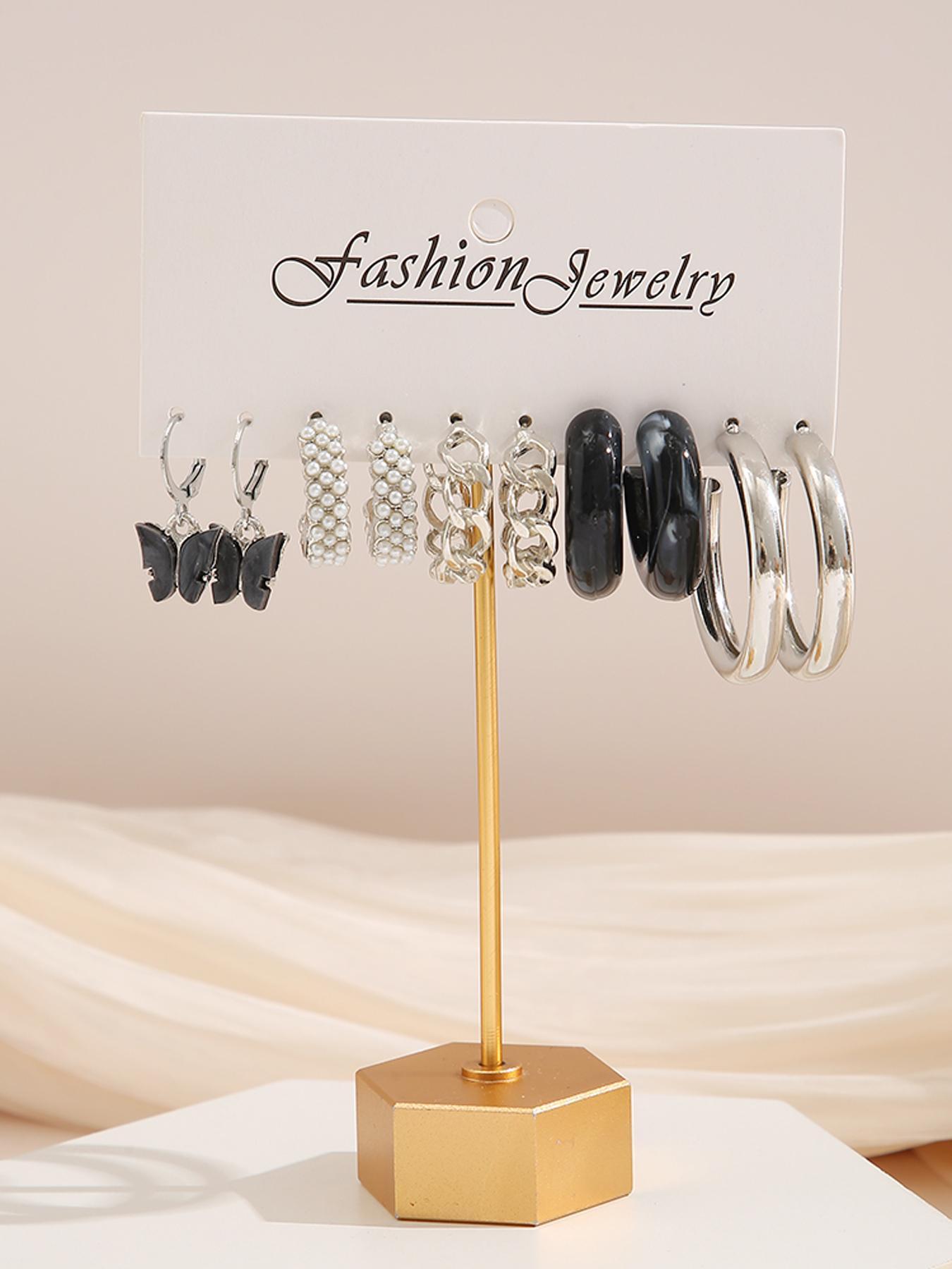 Women's Summer Elegant Butterfly & Heart Design Earrings for Gift, Daily Casual Versatile Jewelry for Holiday Fashion Accessory, Dangle Earrings