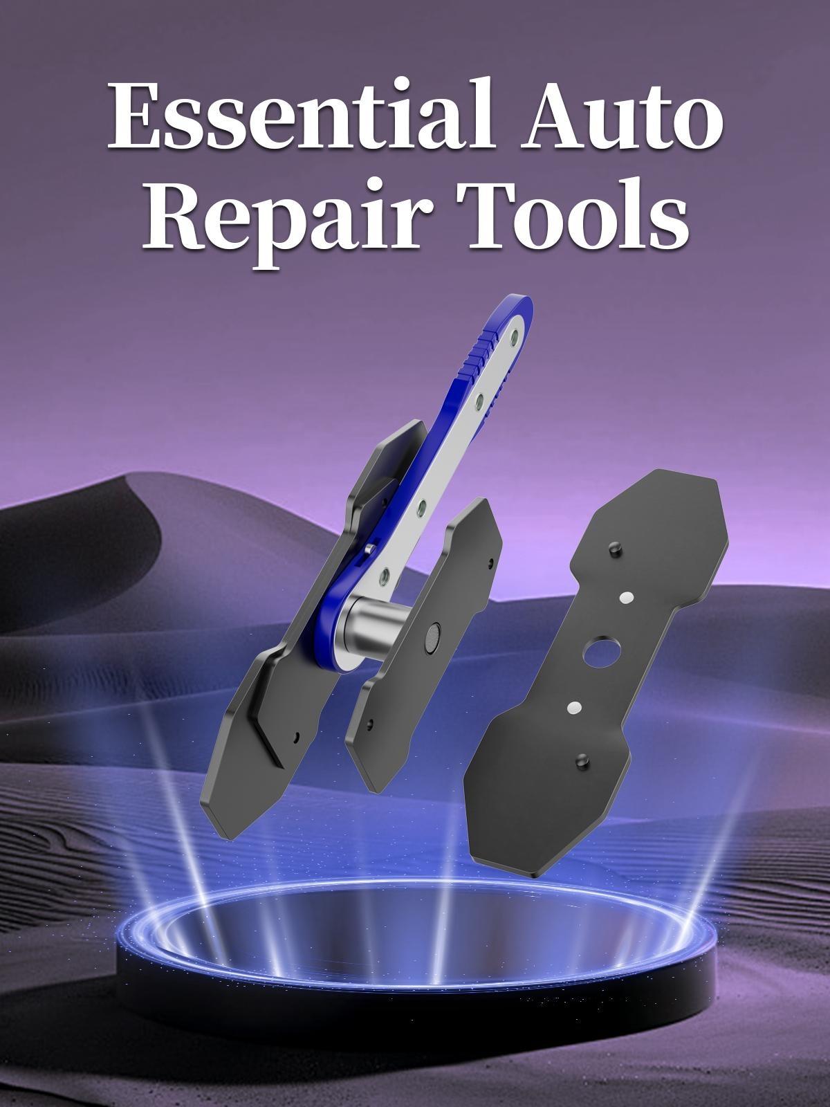 Brake Caliper Piston Press Tool for Single, Dual & Quad Piston Disc Brakes – 360° Rotating Ratchet Wrench, Effort-Saving Automotive Brake Repair Tool for Car Maintenance