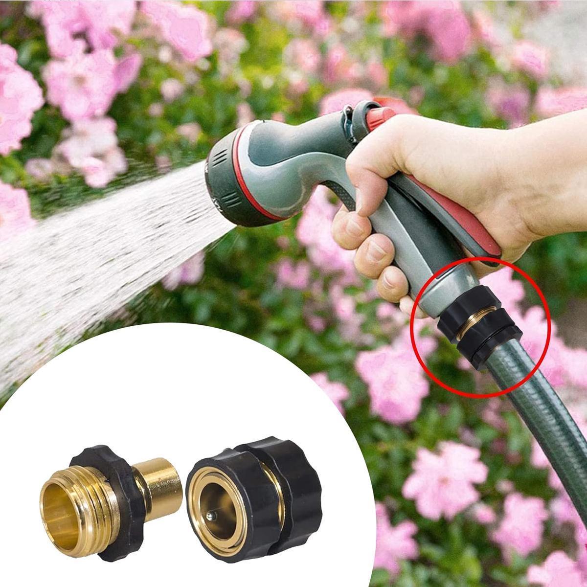 Garden Hose Quick Connectors 3/4-Inch Male and Female, 4-6 Set Plastic+Aluminum Outdoor Tool Accessory, Leak Proof Seal, Easy Connection Lawn Care Item, Mother’s Day Gift, summerwins Garden Hose Quick Connectors 3/4-Inch Male and Female, 4-6 Set Plastic+Aluminum Outdoor Tool Accessory, Leak Proof Seal, Easy Connection Lawn Care Item, Mother’s Day Gift, summerwins