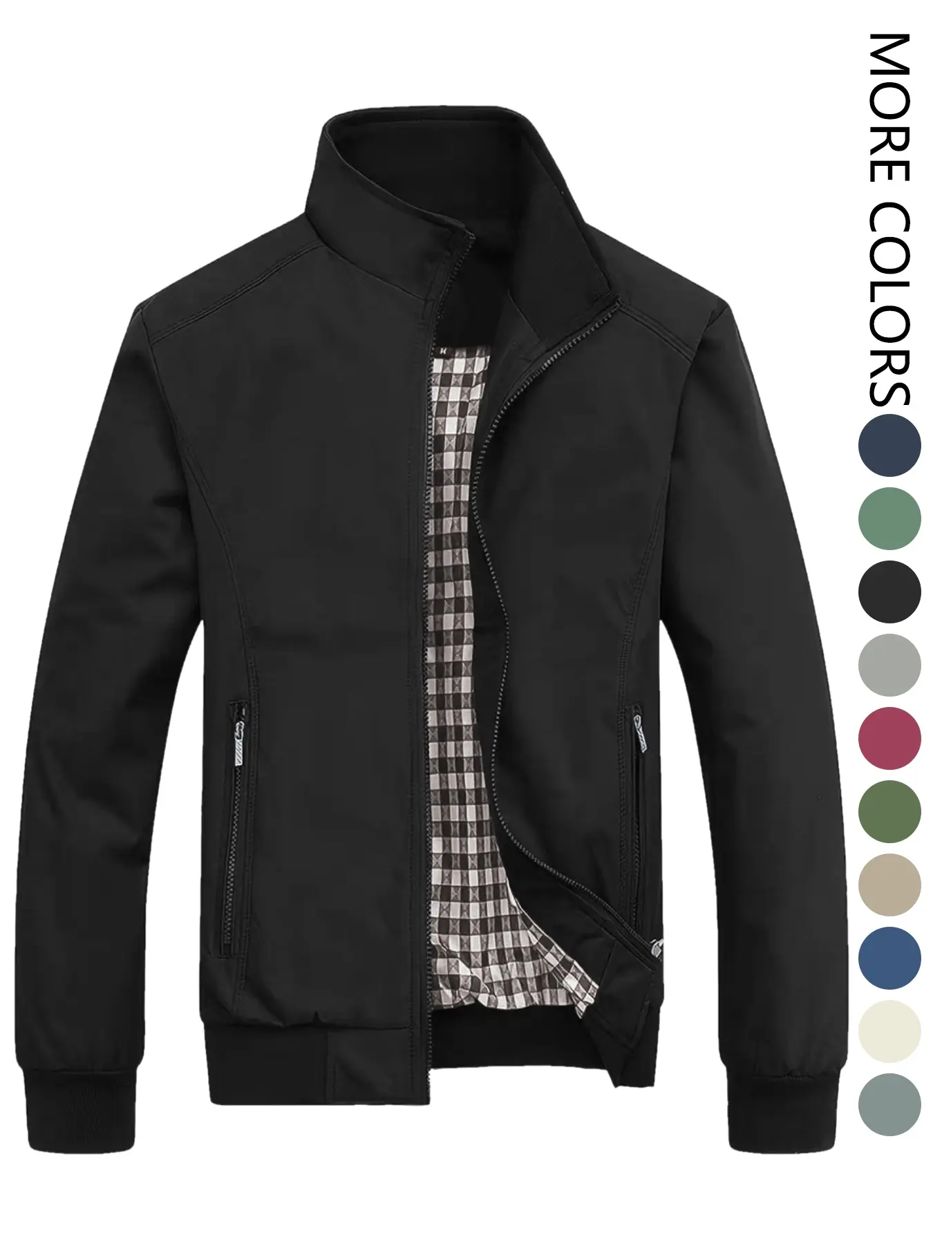 Men's Spring and Autumn Casual Jacket Coats, Lightweight Polyester Fabric, Portable, Easy-to-Store Outerwear for Commuting and Travel #GLOBAL PICKS