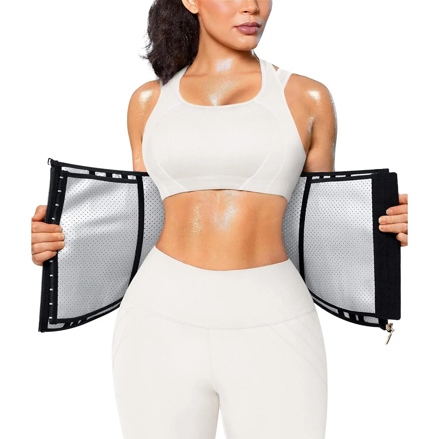 outdoors Junlan Sweat Waist Trainer for Women - Corset Sweat Band for Working Out