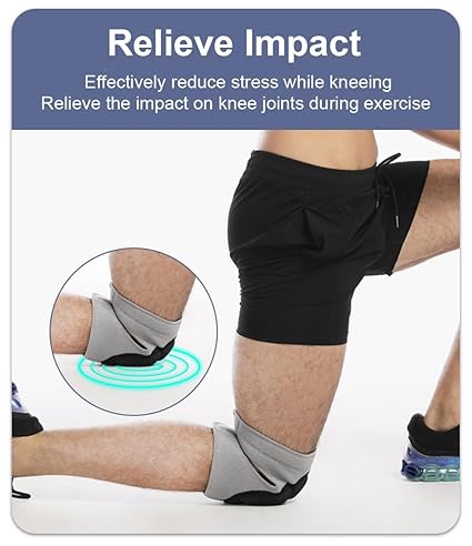 Adult Knee Pads for Gardening, Anti-Slip Collision Avoidance Kneepads with Thick EVA Foam, for House Cleaning, Construction Work, Volleyball, Football Dance Knee Sleeve, 1 Pair (Black)