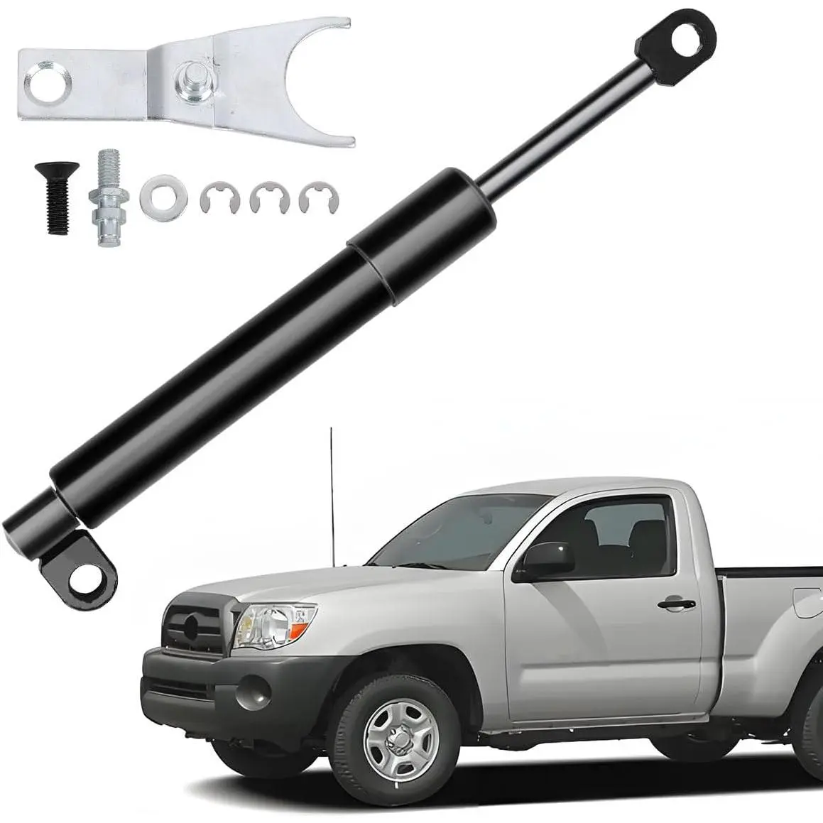 Tailgate Assist Shock with Support for 2005-2020 Toyota Tacoma Pickup Truck, Slow-Drop Lift Kit, Soft Open, OEM Bolt-On Accessory (1PC), Tailgate Support