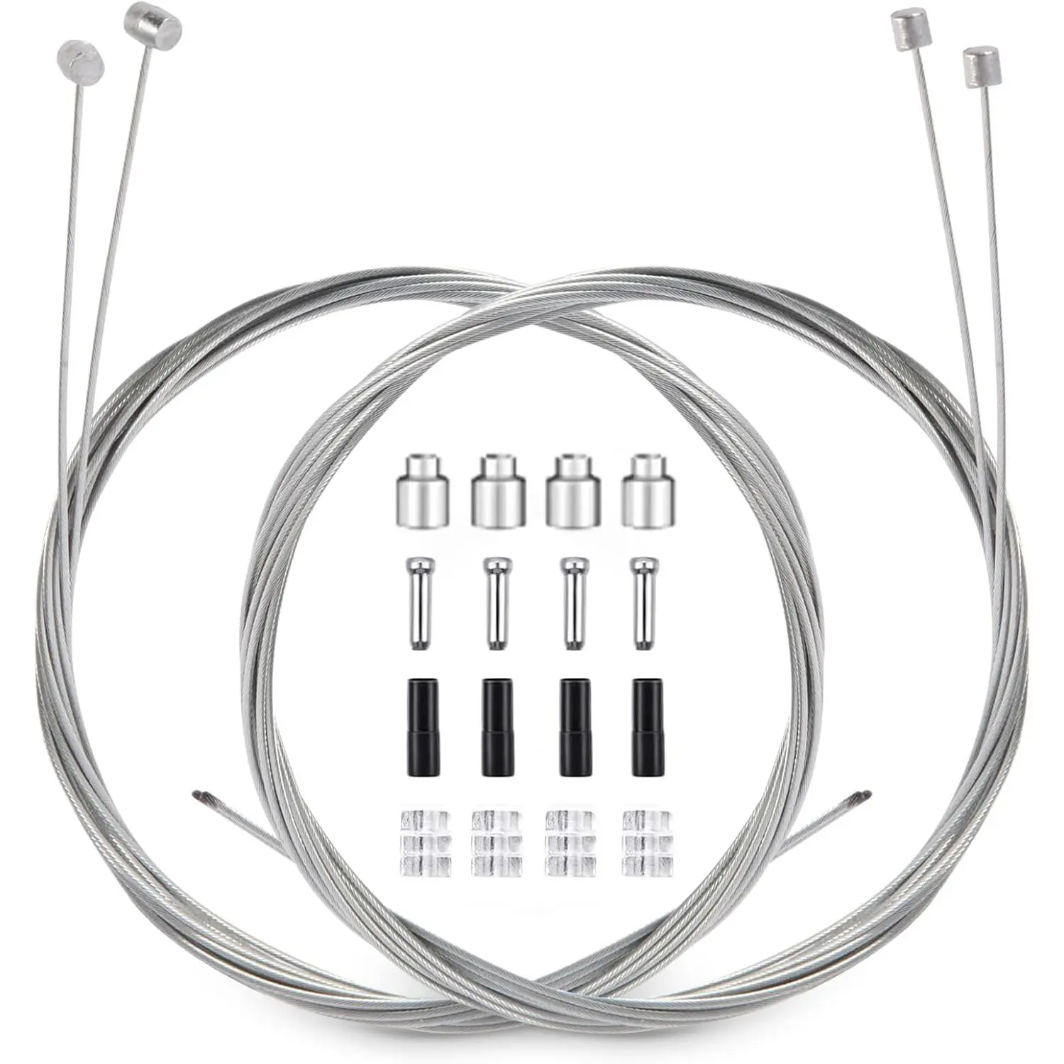 4 count    Gear Shifter  Wire Set,  Standard   , Professional   line for Mountain and MTB  with Free  Cap End Crimps Accessories 2M