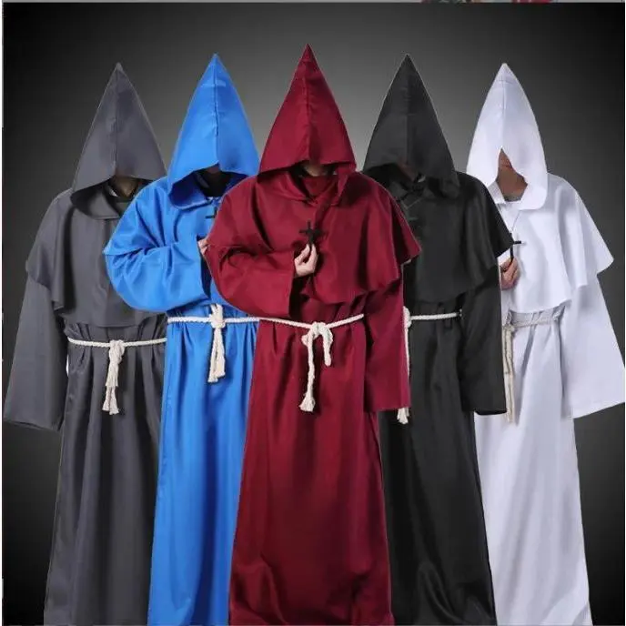 Medieval monk robes cultivator robes wizard costumes, priest costumes, Halloween cosplay costumes stage costumes
