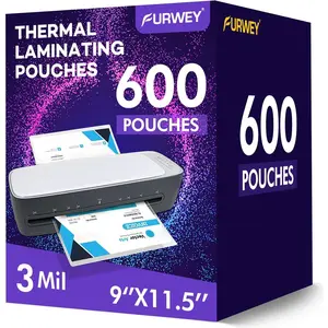600 Pack 3 Mil Clear Thermal Laminating Pouches, 9 x 11.5 Inches Letter Size Lamination Sheets for Laminator, Ideal for Office & School Supplies