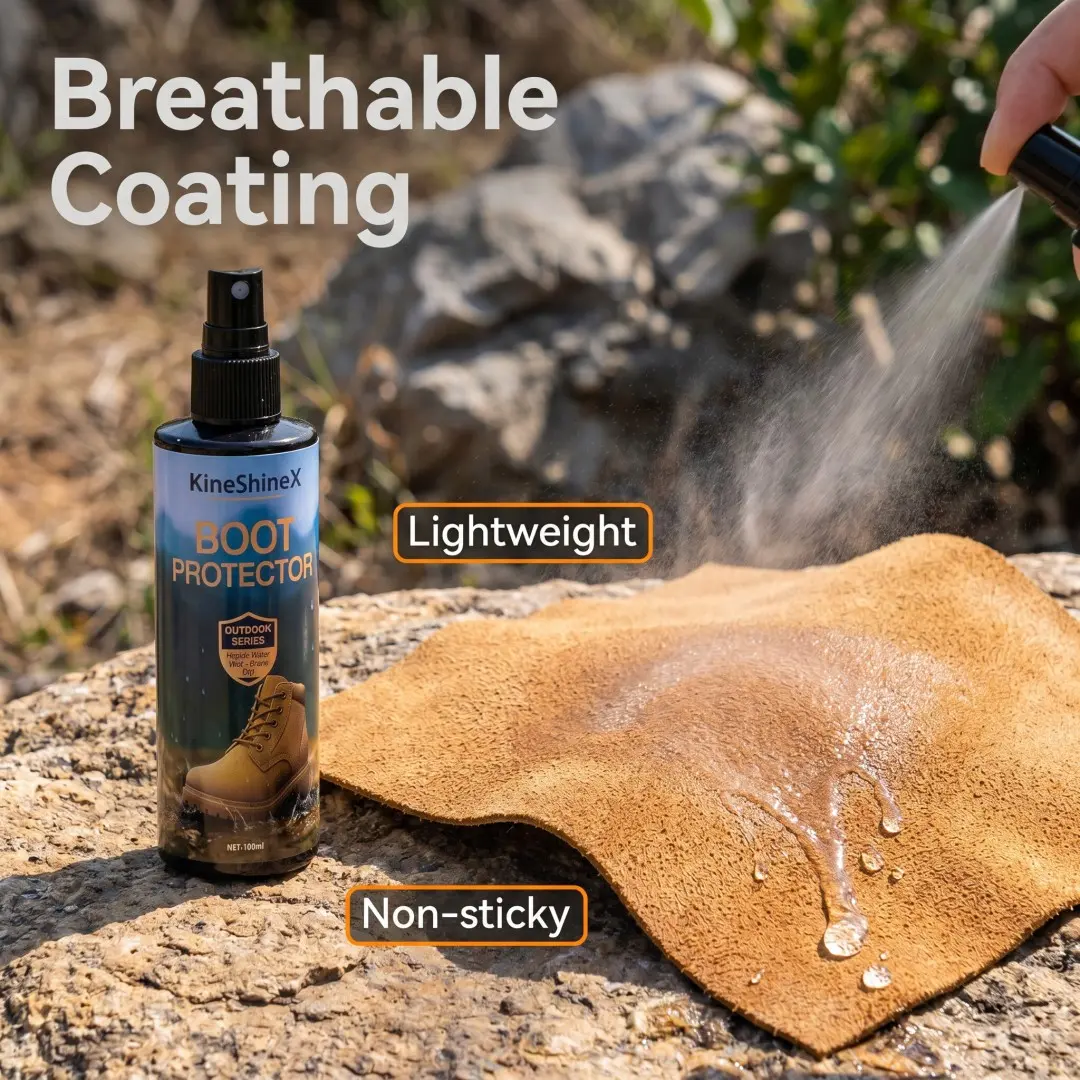 All-Weather Boot Waterproof Protection Spray, Universal Long-Lasting Water Repellent Stain Guard, Suede Leather Canvas Care Liquid