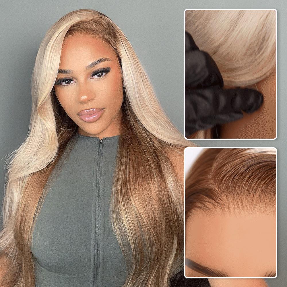 Megalook 13x6 Three Go Glueless Lace Front Human Hair Wig CB Ombre Blond Fashion Color Pre Cut and Pre Plucked with Drawstring 100% Human Hair Wig More Health SpringStatements Megalook 13x6 Three Go Glueless Lace Front Human Hair Wig CB Ombre Blond Fashion Color Pre Cut and Pre Plucked with Drawstring 100% Human Hair Wig More Health SpringStatements