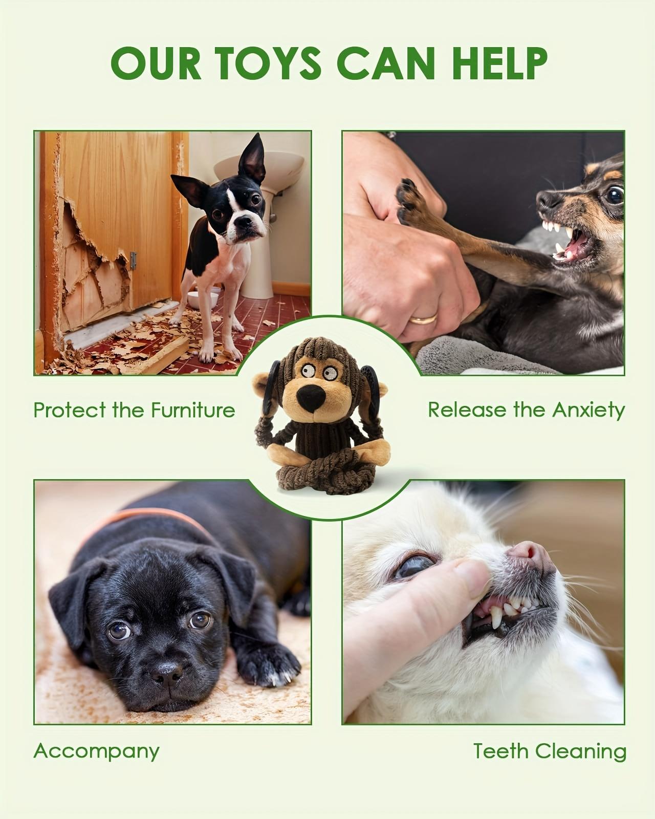 Squeaky Plush Dog Chew Toys | Cute Interactive Toys for Puppy Teething, Pet Training, and Entertainment, Suitable for All Breed Sizes, Brand: VITSCAN