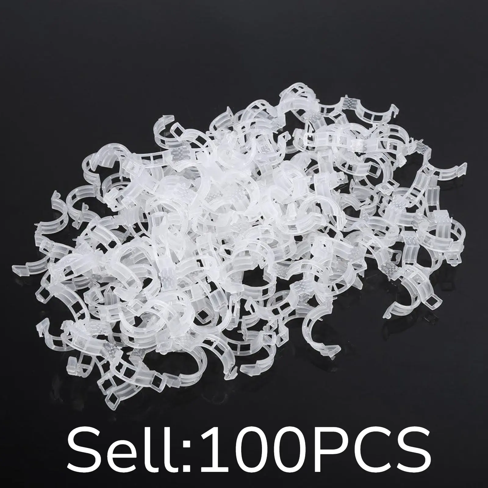 100Pcs Reusable Plastic Plant Support Clips, Garden Vine Fixing Clips for Tomatoes, Grapes, Climbing Vegetables, Multipurpose Plant Fastening Clips for Household Gardening Plant Care