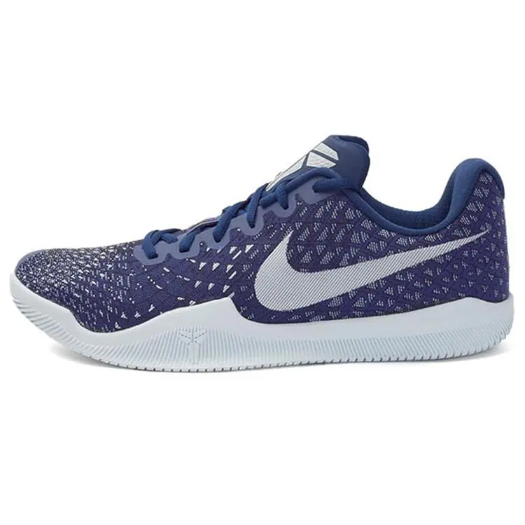 Nike Mamba Instinct EP Basketball Shoes for Men – Blue and White, Low-Top, Breathable Fabric, Cushioned, Non-Slip, Durable, and Supportive Verifiable, with credentials and supporting global authentication