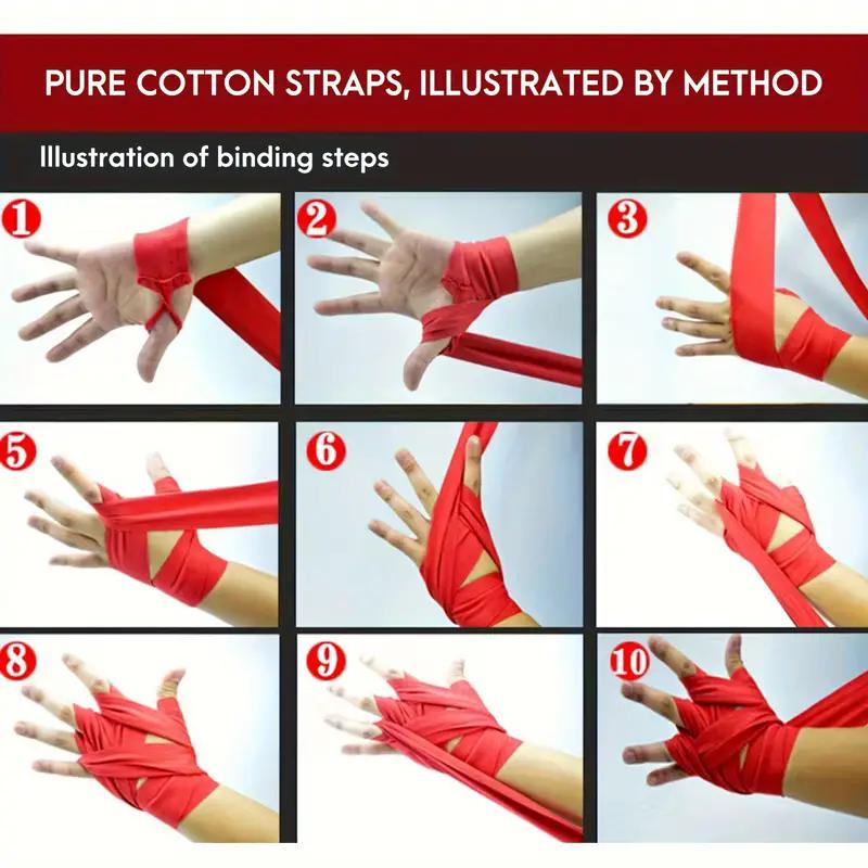 Boxing Hand Wrap, 1 Count 2.5m Boxing Hand Wrap, Gym Fitness Bandage, Wrist Protector Strap, Sports Safety Protective Gear for Men & Women, Valentine's Day Gift