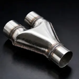 ARCH Universal Stainless Steel Y-Pipe Adapter Connector 2.5 Inch Dual Inlet to Single Inlet Exhaust Tip Tail Pipe for Intercooler Piping Systems Cars Trucks Automotive Projects Corrosion Resistant 10 Inch Length Steel Gray, Steel Gray Color Options