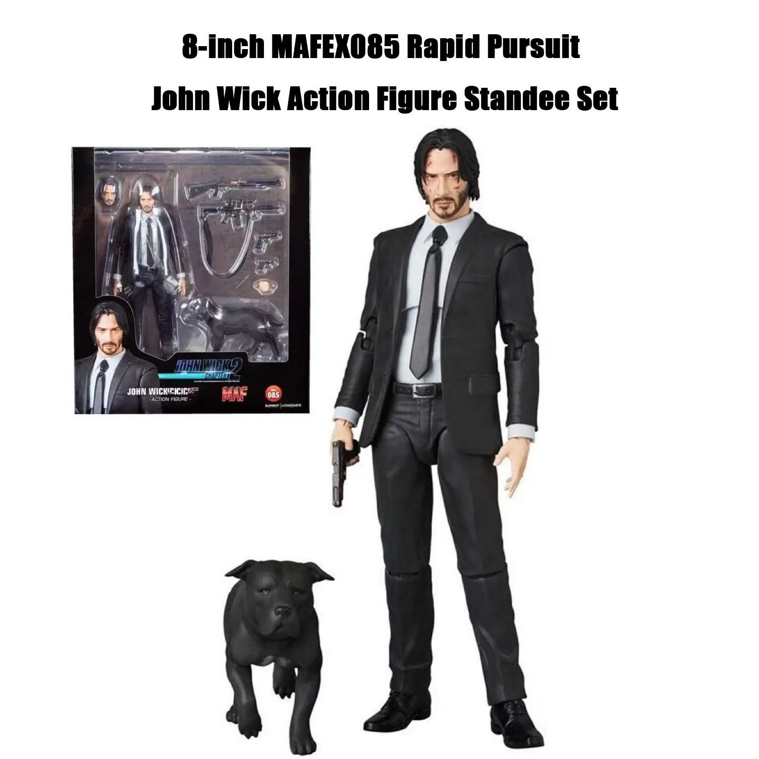 8-Inch Mafex085 John Wick Action Figure, Collectible Model Toy, Perfect for Home Decor & Tabletop Display, Ideal Gift for Theme Parties