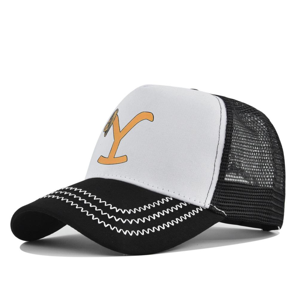 Cross-border Yellowstone baseball cap, silk-printed Yellowstone mesh cap, printed duckbill cap, unisex washable breathable sun hat