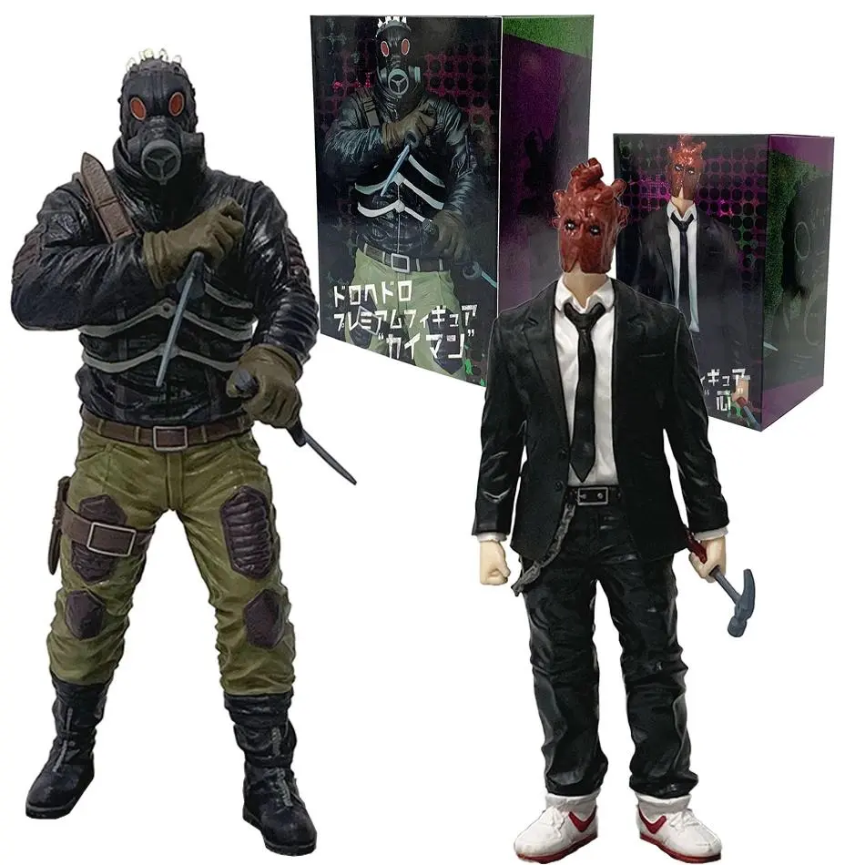 2026 hot item 20cm/7.87in In-Stock Dorohedoro2 Cayman & heart Lizard Head Gas Mask Scene Figure Anime Peripheral Model Ornament Toys Gift