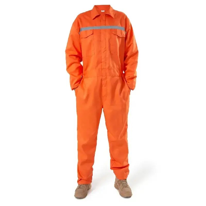 [Durable Work Suit] Breathable Durable Polyester Solid Color Loose Fit Regular Work Overall Suit, with Pocket, for Spring/Fall, Mechanics, Shipyard Workers Menswear Clothes