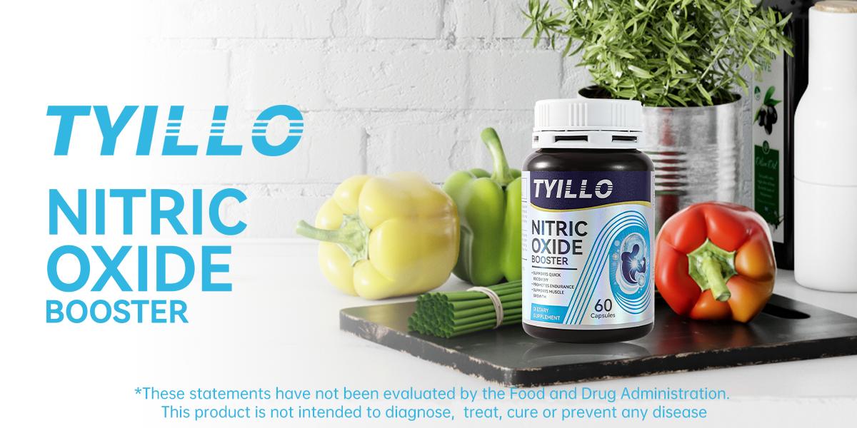 Tyillo Nitric Oxide Muscle Boost - 60 Capsules for Fast Recovery Enhanced Endurance & Muscle Growth Pre Workout Supplement for Fitness Enthusiasts Healthcare Edible Dietary Nutrition Healthy