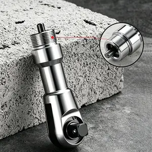 1Pc Electric Drill to Ratchet Wrench Adapter Head, High-Torque Reversible Right Angle Drive Attachment, Slim Alloy Steel Socket Tool for Tight Spaces & Auto Repair