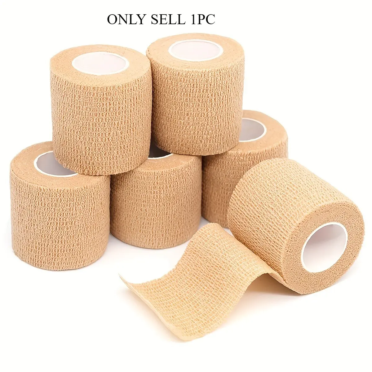 Self-Adhesive Cohesive Wrap Bandages: Flexible Stretch Tape for Wrist, Ankle Sprains & Swelling