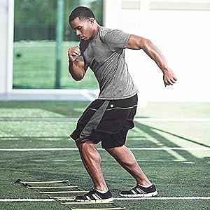 Speed and Agility Ladder - Training Equipment for Athletes - Improve Coordination, Footwork, and Quickness - Ideal for Soccer, Football, and Fitness Workouts