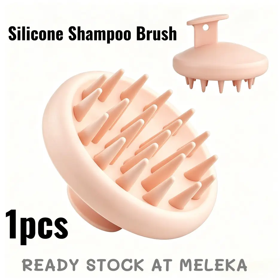 Soft Silicone Head Body Shampoo Scalp Massage Brush Comb Hair Washing Brush