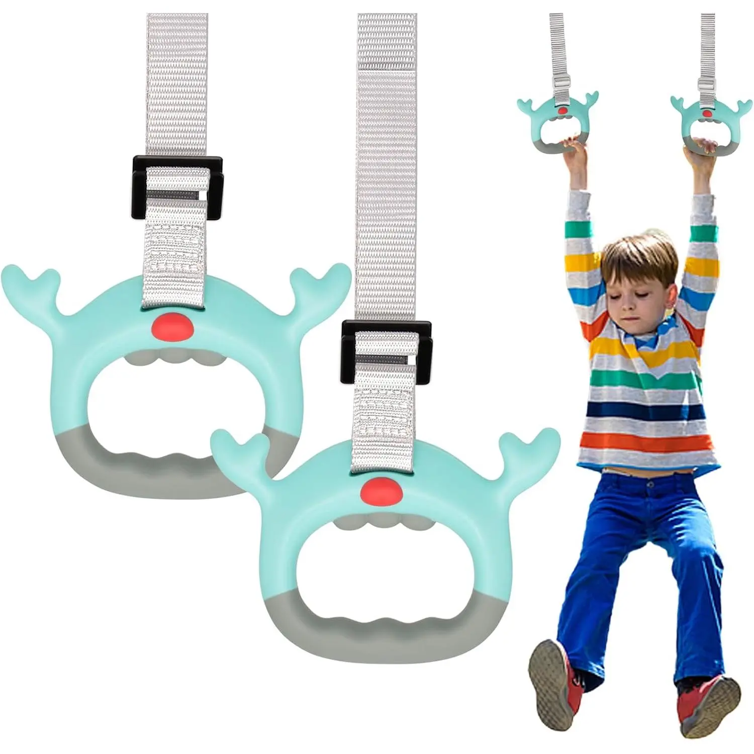Gymnastics Rings, Professional  Trapeze Bar Pull Up Rings, Playground and  Exercise Gym Equipment, 's Adjustable Strap Strength  Rings