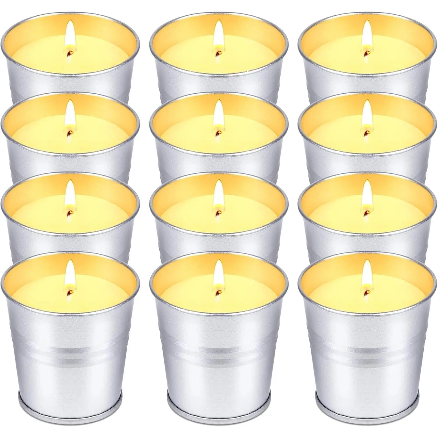 Citronella Candles Outdoor Indoor, 12 Pack 2.2oz Small Candle Set for Patio, Garden, Yard, Camping, Summer Bulk Home DecorGift
