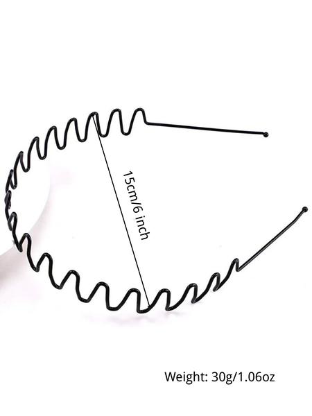 Metal Wave Hairbands, Unisex Sporty Design, Non-Slip Invisible Wear, Suitable for Daily Use & Outdoor Activities, Comfortable & Durable