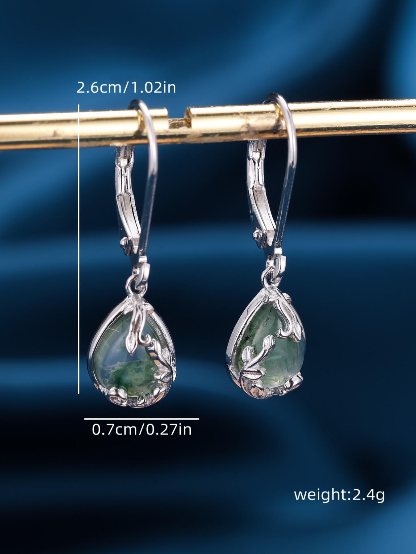 925 Sterling Silver Cute Earrings, Natural Crystal Earrings, Fashion Jewelry Accessories for Women & Girls, Trendy All-match & Exquisite Jewelry for Birthday Gift