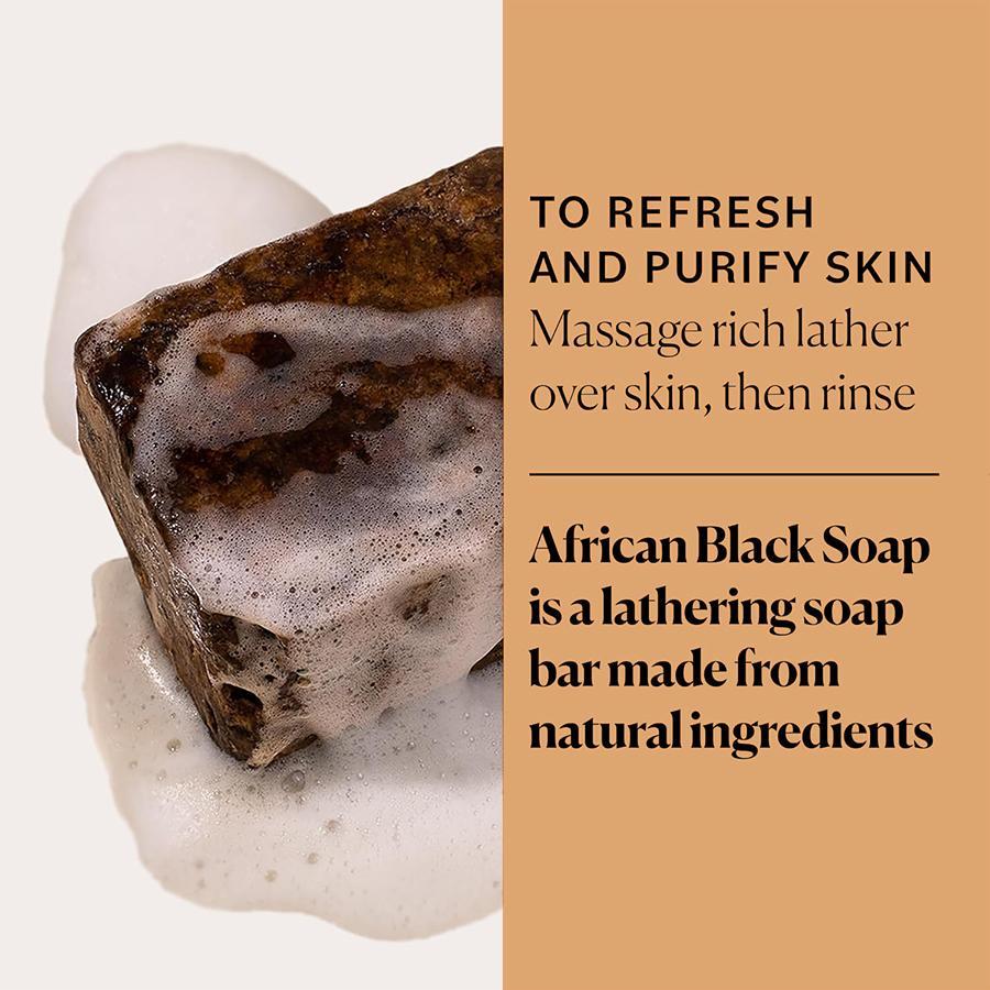 African Black Soap, 2 Counts/set Natural Shea Butter Black Soap, Plant Essential Oils Facial Cleanser, Deep Cleansing Bath Soap, Body Skin Care Soap