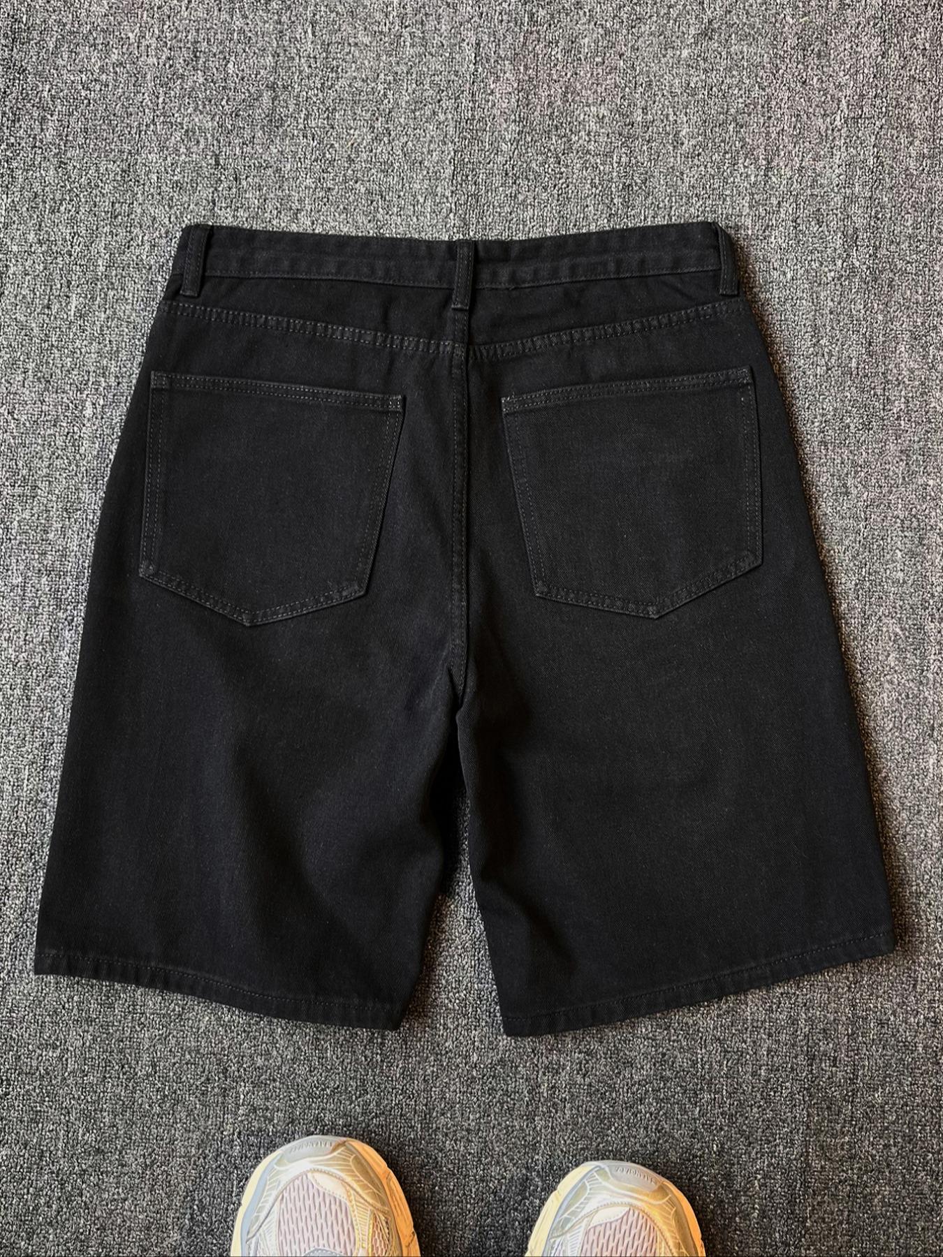 Men's Ditsy Floral Print Denim Shorts, Loose Casual Comfy Jean Shorts for Summer, Fashion Men's Bottoms for Daily Wear, Cotton, Casual Relaxed Shorts