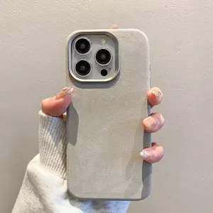 Flannel For Magsafe Phone Case for iPhone 16 Pro Max 15 15Pro 17 Matte Wireless Charging Back Cover Microfiber Protective Shell