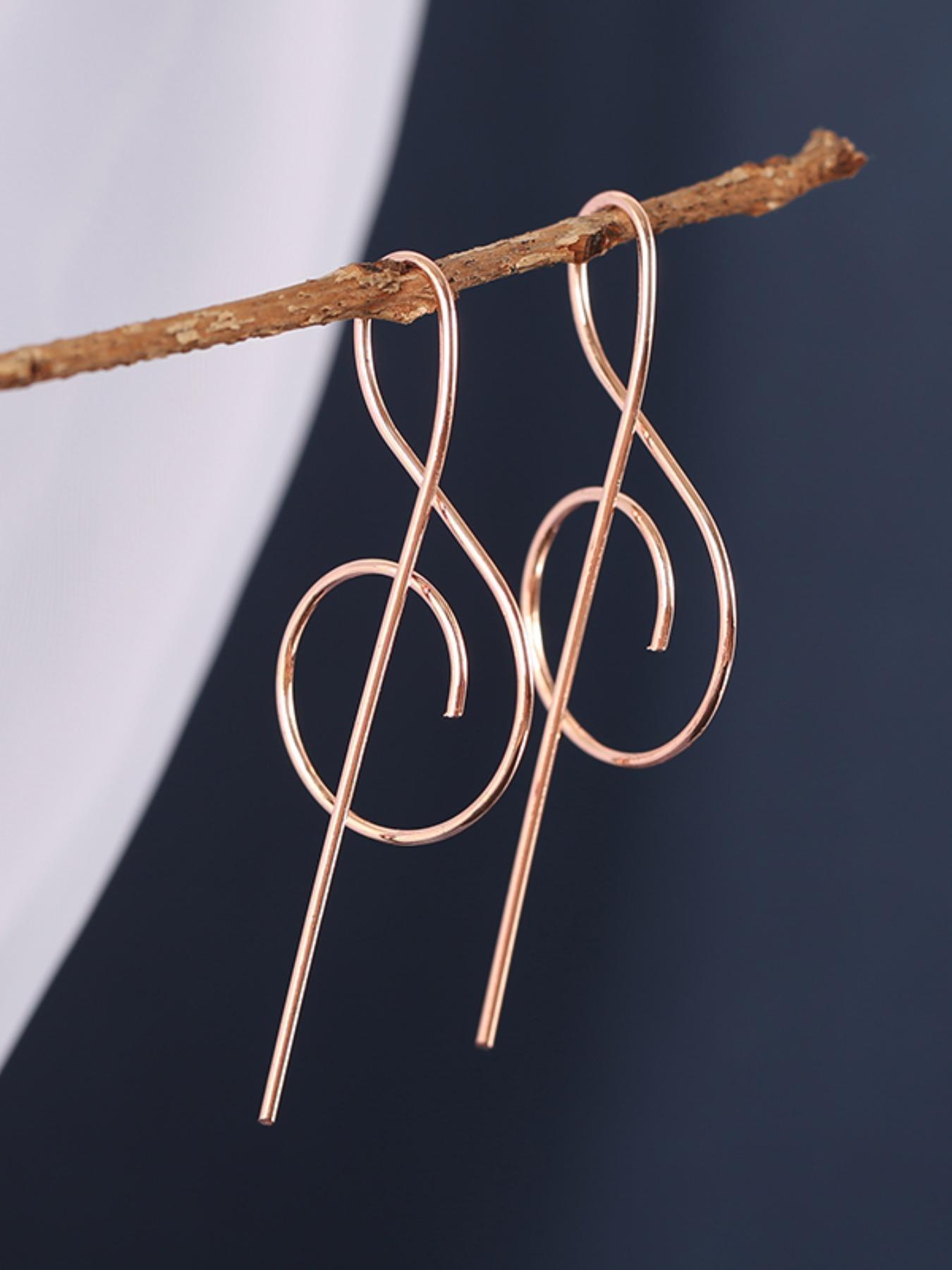 Fashionable Music Note Design Dangle Earrings, Elegant Jewelry for Women for Daily Decoration, Trendy All-match & Exquisite Jewelry for Gift, Lightweight Earring