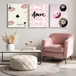 3-count wooden frame canvas, home decor poster, corridor wall art, creative wall art, waterproof, Decorative Artwork