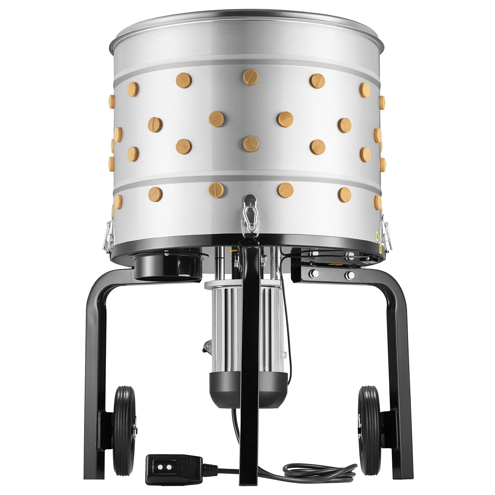 Chicken Plucker Machine, Stainless Steel Feather Remover for Processing Chicks Once, 750 W Power, User-Friendly & Space-Saving, Easy to Clean & Maintain, 120V~/60Hz Motor Voltage