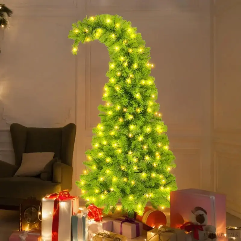 5ft Whimsical Christmas Tree with 150 LED Lights - Artificial Christmas Tree with Timer & 8 Lighting Modes for Indoor Home Living Room Office Decor, Xmas Holiday Decorations19PILLOW TALK