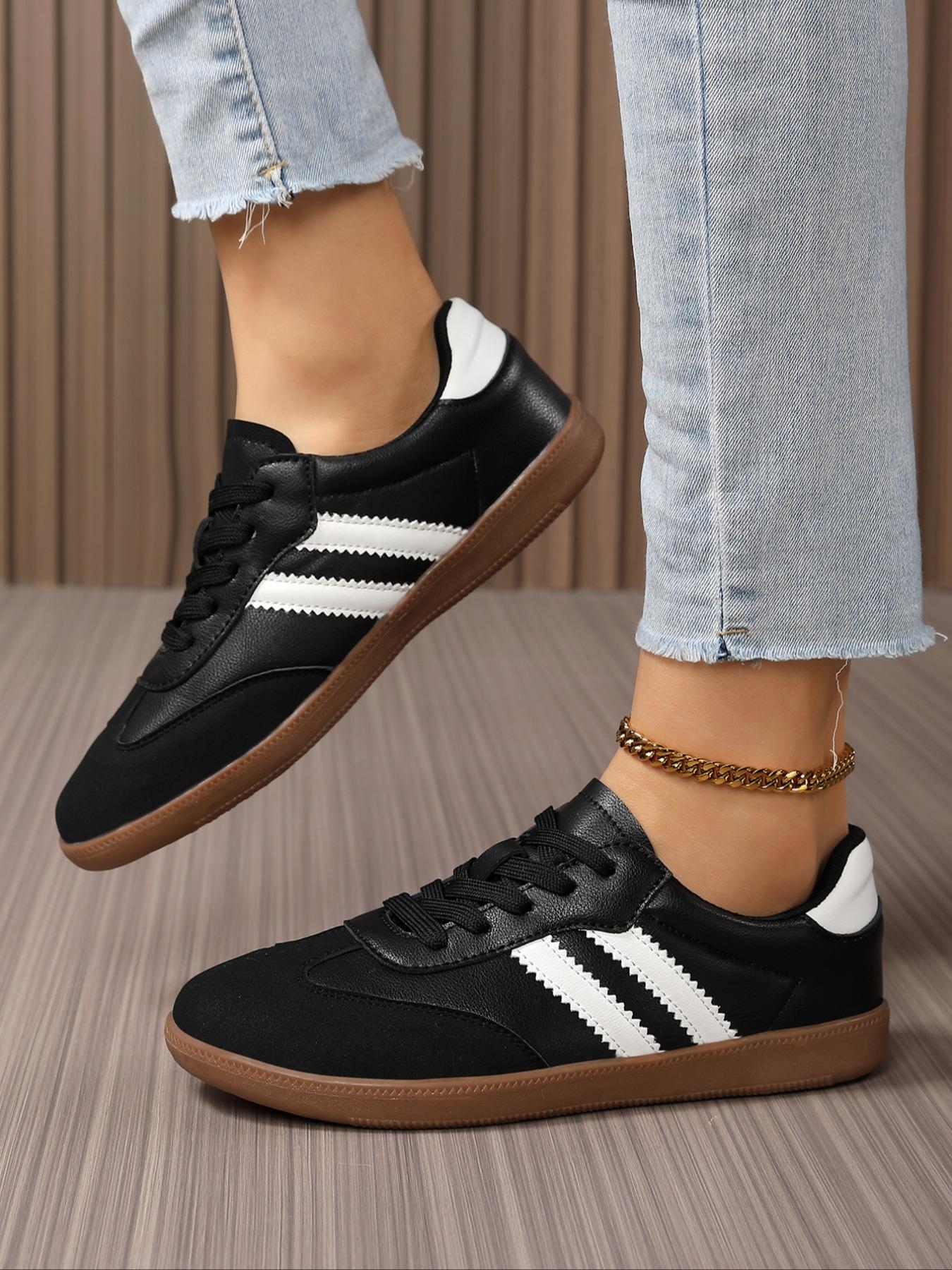 Women's Fashionable Lace Up Platform Sneakers, Casual Comfortable Sports Shoes for Daily Wear, Female All-match Round Toe Shoes for Daily Wear, Trendy Walking Sneaker