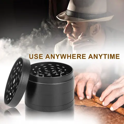 1.6/2 Inch Metal Grinder, Four-Compartment Mini Portable Grinder, Multi-Functional Zinc Alloy Crusher, Home Use Smoking Accessory, Perfect Birthday Gift