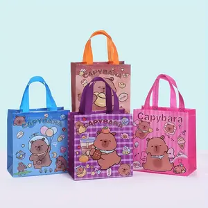 24pcs/48pcs Kirby Theme Gift Bags, Cute Kirby Gift Bags with Handles, Animal Theme Party, Wedding, Birthday Party Gift Bags