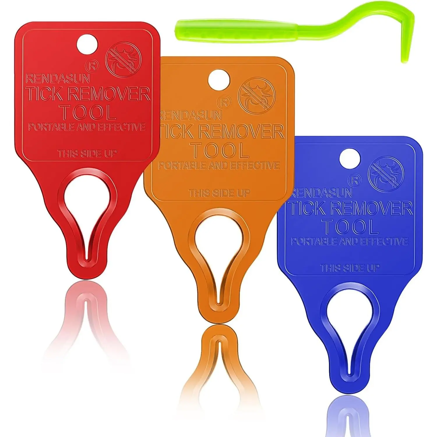 Tick Remover Tool Portable with Tick Removal Tweezers Suitable for Pet and Humans, Safe and Reliable, Quick Highly Effective, Pain-Free, Essential Tick Remover Key Tools for Outdoor Activities-3 Pack