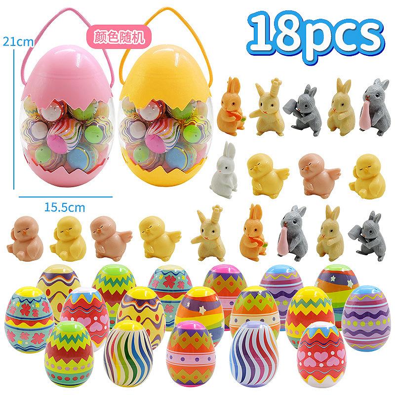 New Easter Egg Toys, Printed Plastic Openable Eggs, DIY Rabbit Gashapon, Easter Gifts