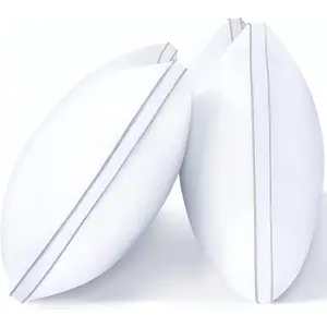 Bed Pillows King Size Set of 2, Firm Support Down Alternative Gusseted Pillows for Side, Back, or Stomach Sleepers, White