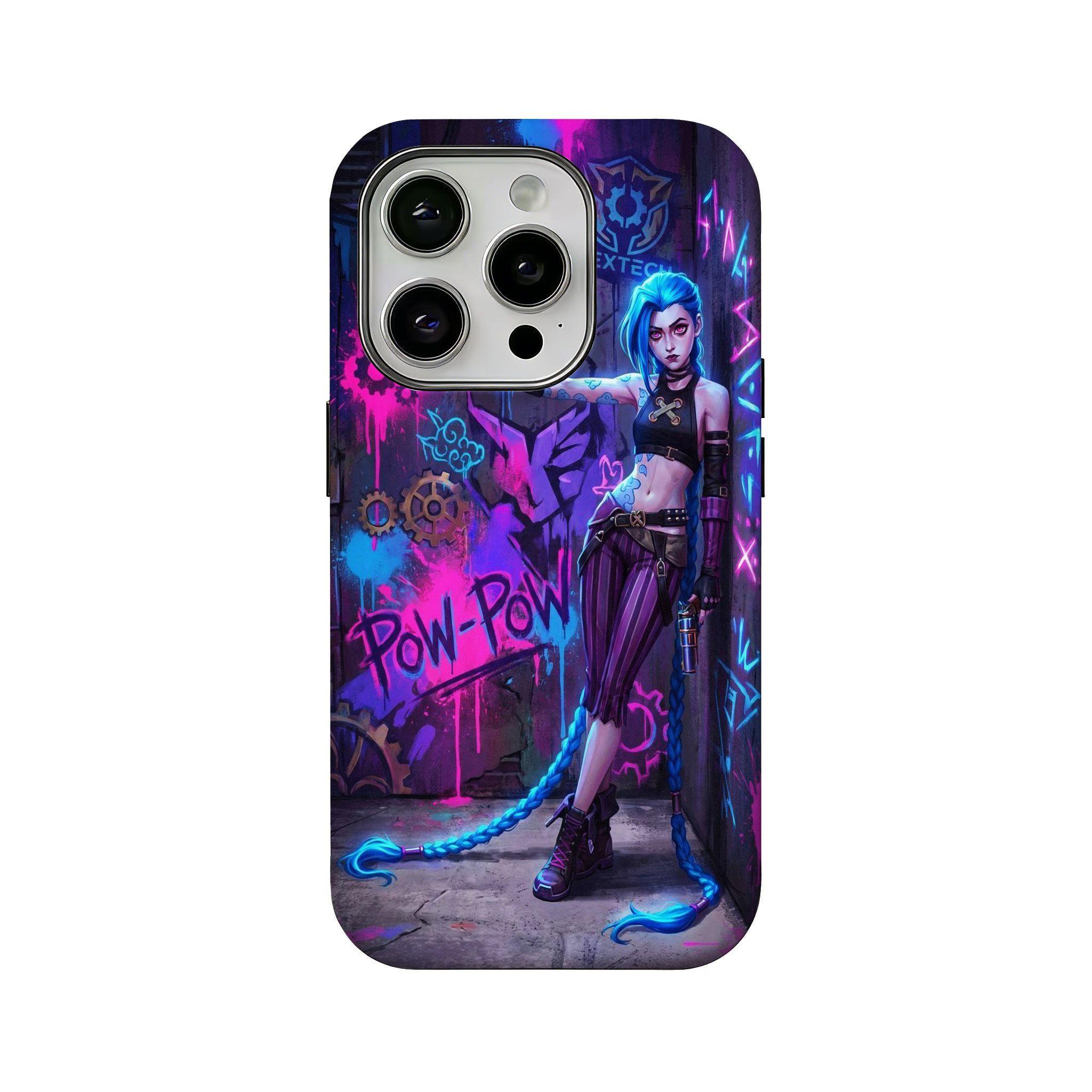 Dark Anime-Style "Arcane" Pattern 2-in-1 Film Case — Compatible with iPhone 12, 13, 14, 15, 16, & 17 Series — A Unique, Distinctive Protective Case — The Perfect Gift Choice