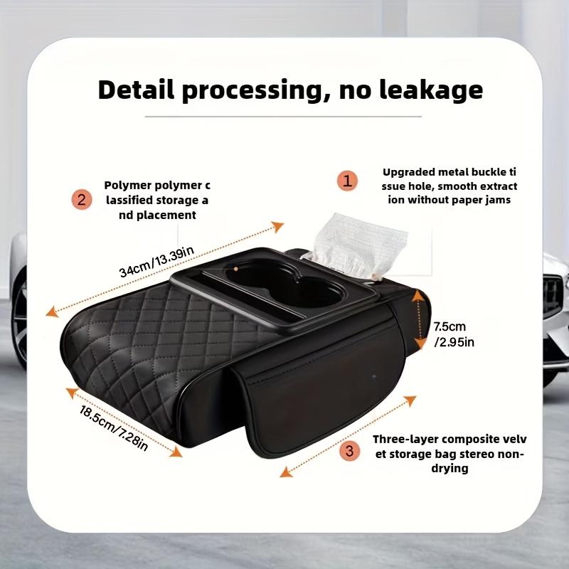 Car Center Console Storage Box, Multifunctional Car Center Console Armrest Pad, Car Interior Accessories for Stowing & Tidying, Car Console Organizer