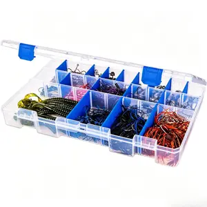Zerust Anti-Rust Clear Tackle Box, 25 Compartments Tuff Tainer Fishing Lure Organizer with Dividers
