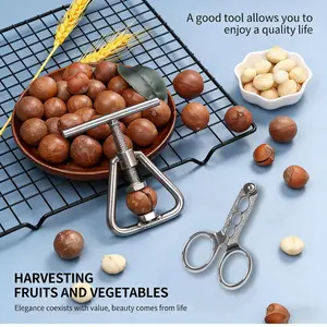 2pcs Multifunctional Nut Shelling Tools, Nut Shelling Gadget, Shelling Tool, Lazy Pine Nut Special, Labor-Saving And Convenient Easy Operation, Adaptable for Sunflower Seeds, Pine Nuts, Macadamia Nuts, Walnuts And Other Nuts, Home Fruit Opener