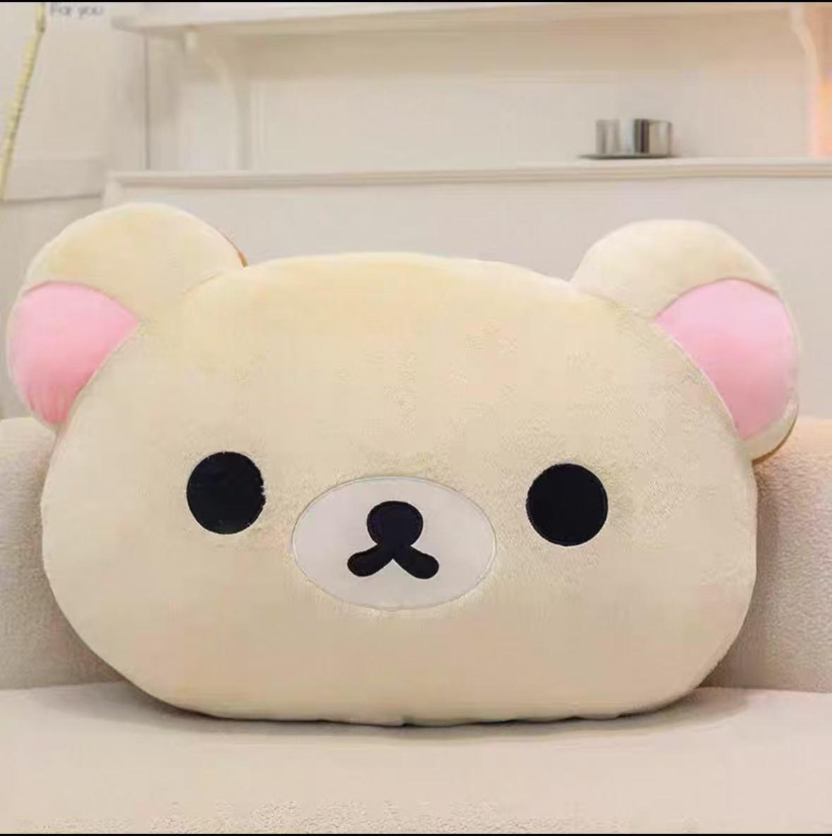 Cute Rilakkuma Plush Warm Hand Pillow Cartoon Bear Peluche Stuffed Toy Soft Cushion Birthday Gift