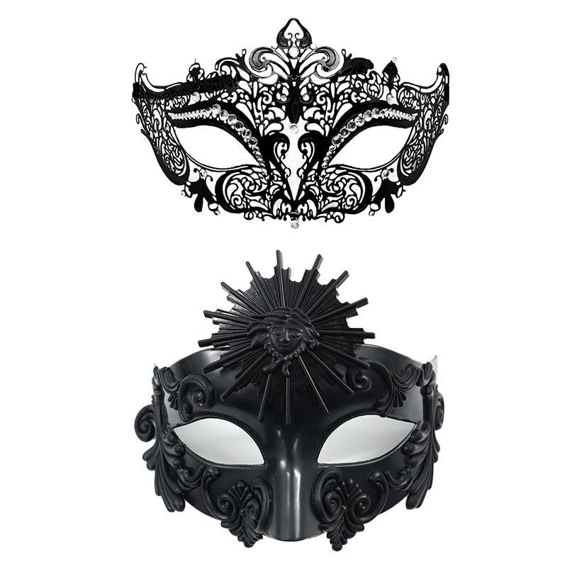 Venetian Carnival Half Face Mask, Luxury Masquerade Mask for Couples & Party Events